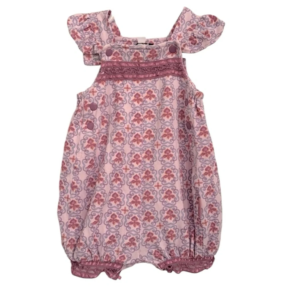 Rabbit Moon Adorable Baby Purple Romper 0-3mo